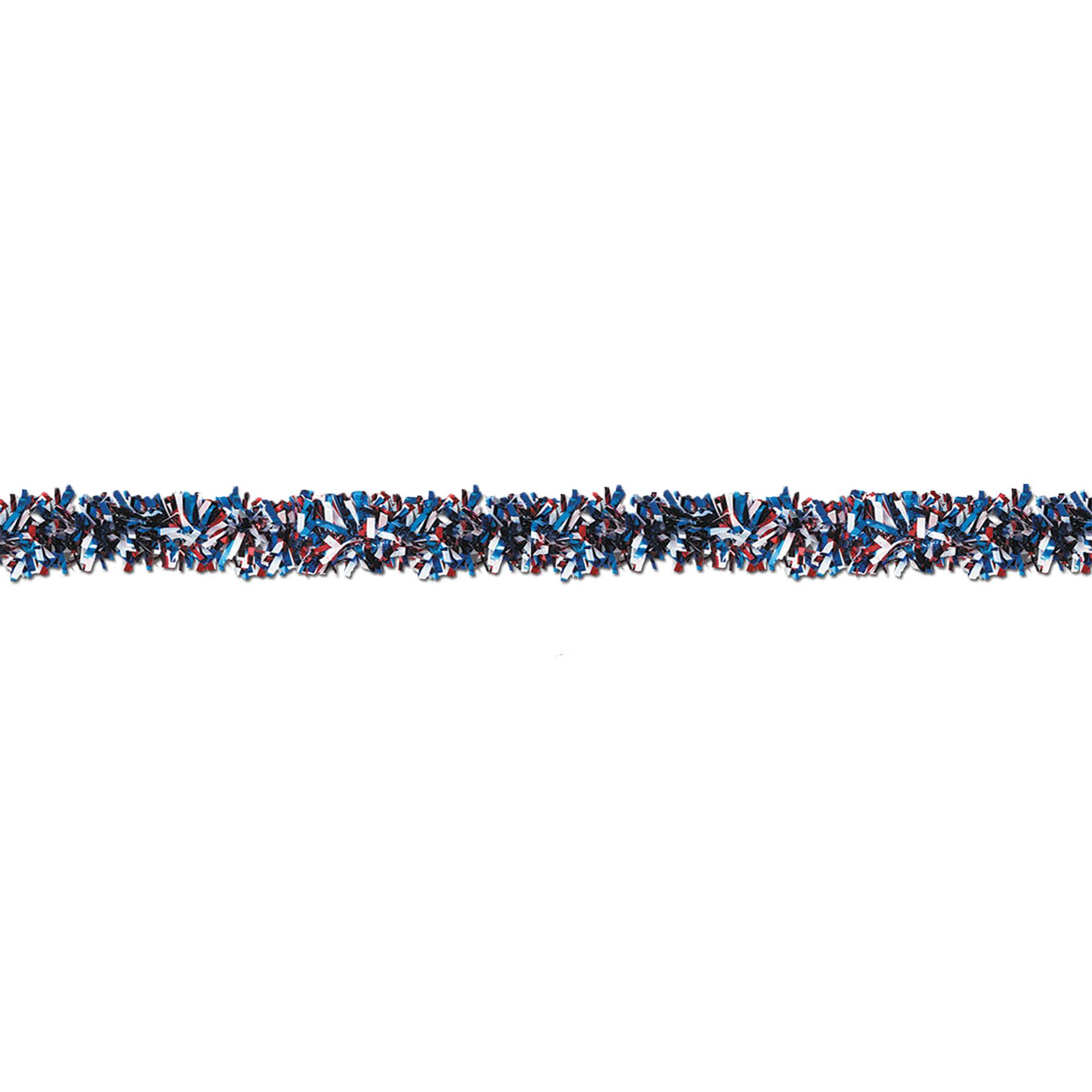 Beistle 15ft. Red, White & Blue 6-Ply Metallic Festooning Garland